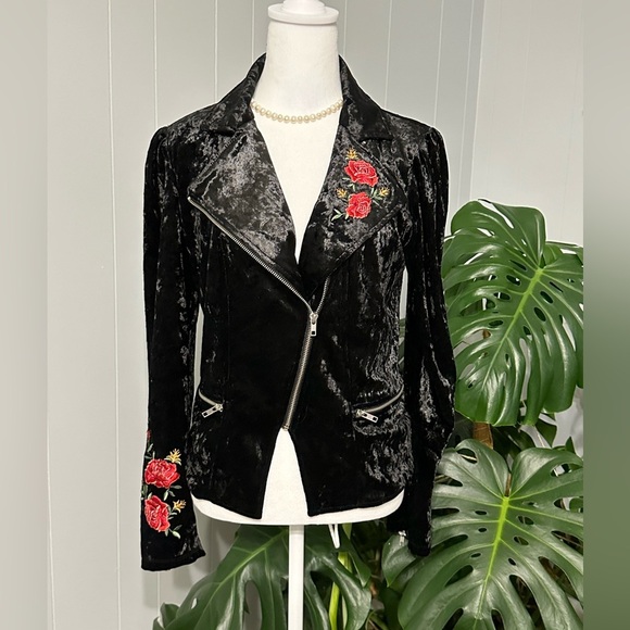 Disney Pixar Coco Jackets & Blazers - 🔥 Disney Pixar COCO  black Velvet with red Roses classic jacket with excellent.